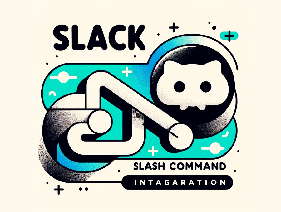 A post style illustration of a slack slash command that shows an Octocat