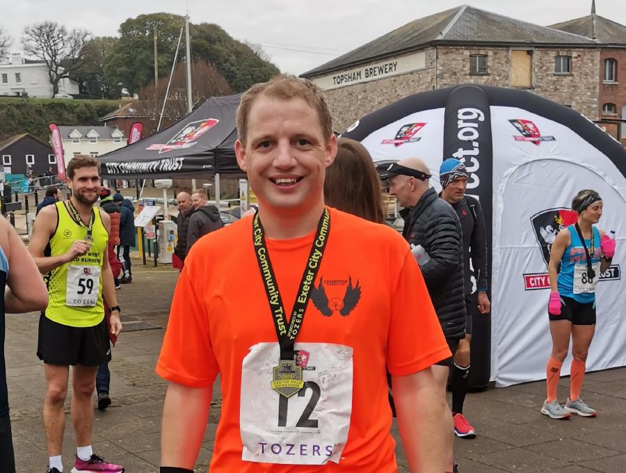 Geoffrey Hayward at the Exeter City Half Marathon